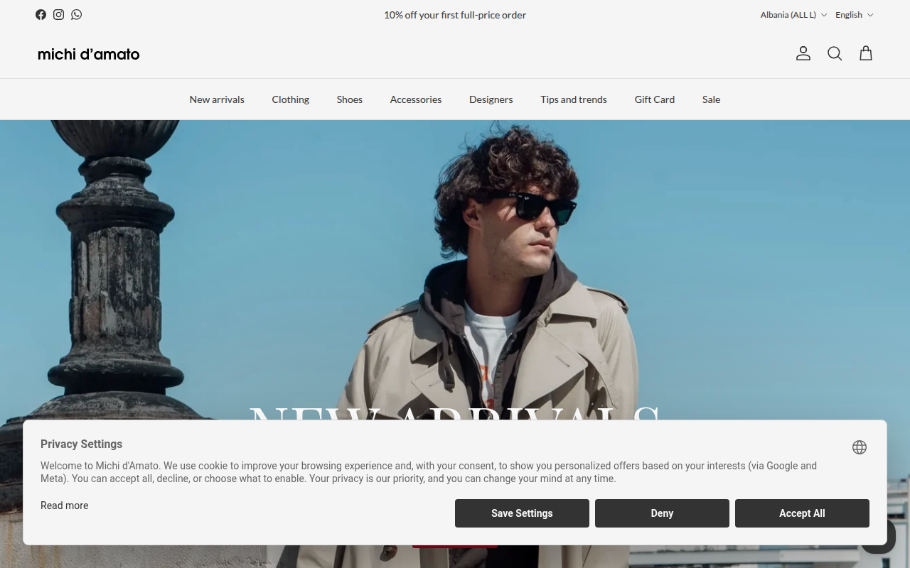 Screenshot van michidamato.com