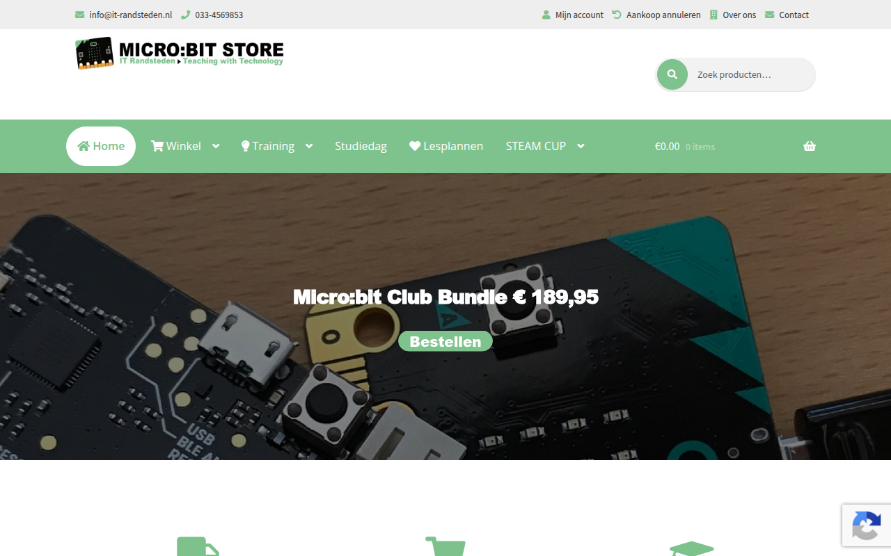 Screenshot van microbit.store