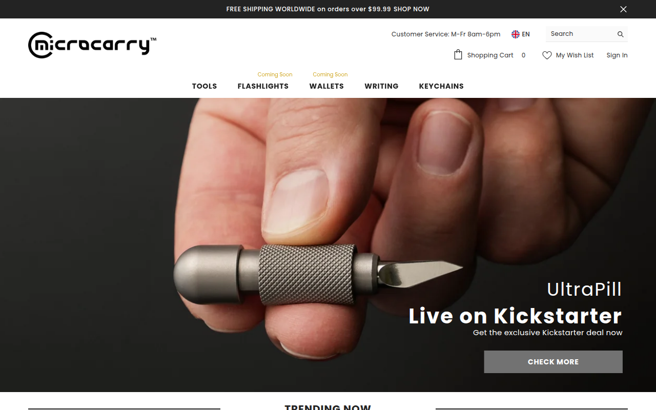 Screenshot van microcarry.com