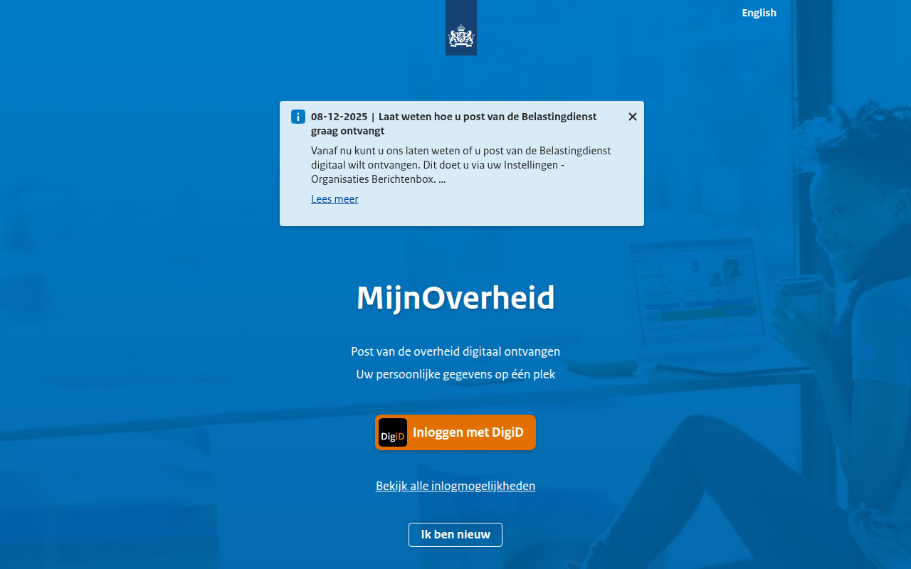 Screenshot van mijn.overheid.nl