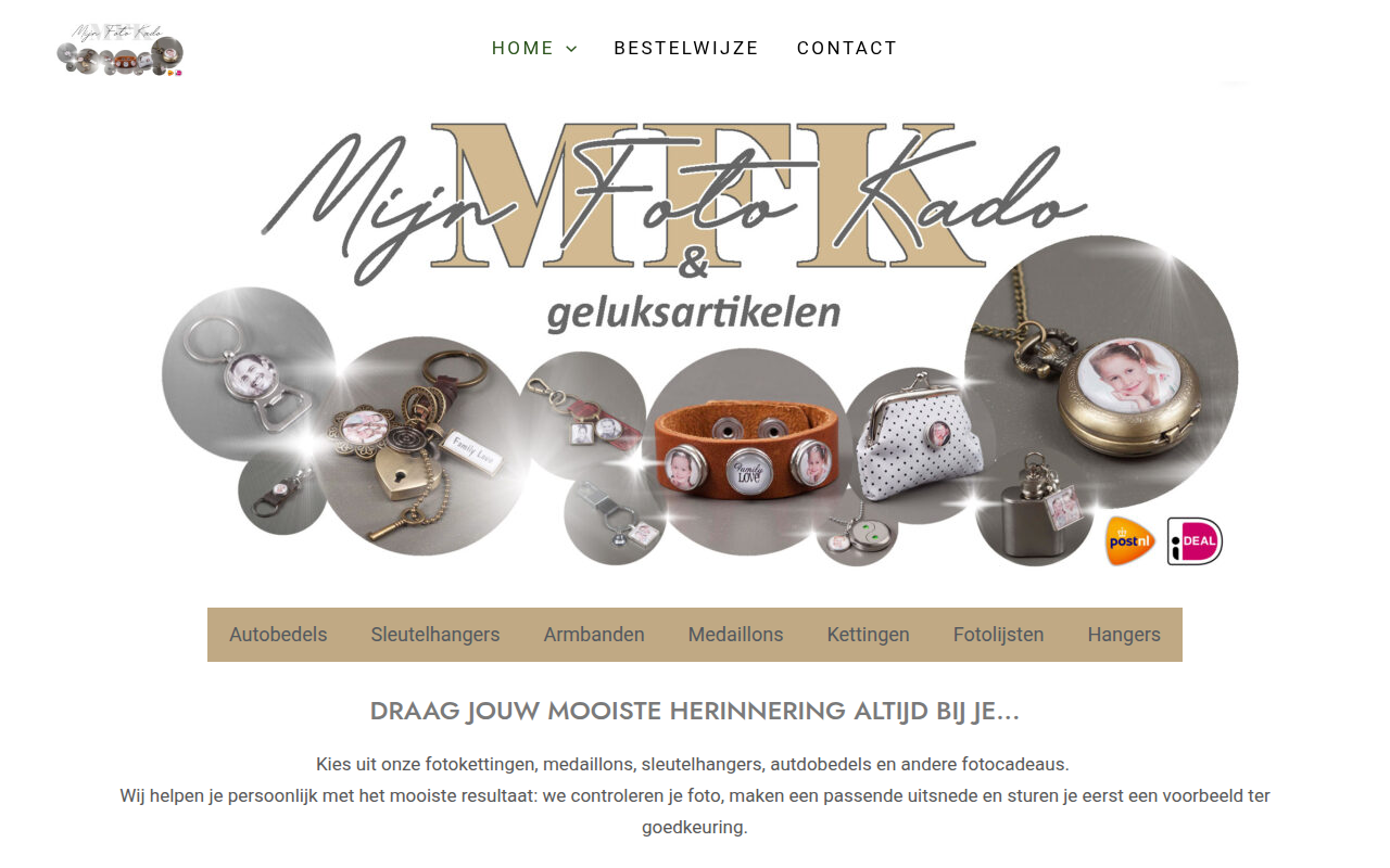 Screenshot van mijnfotokado.nl