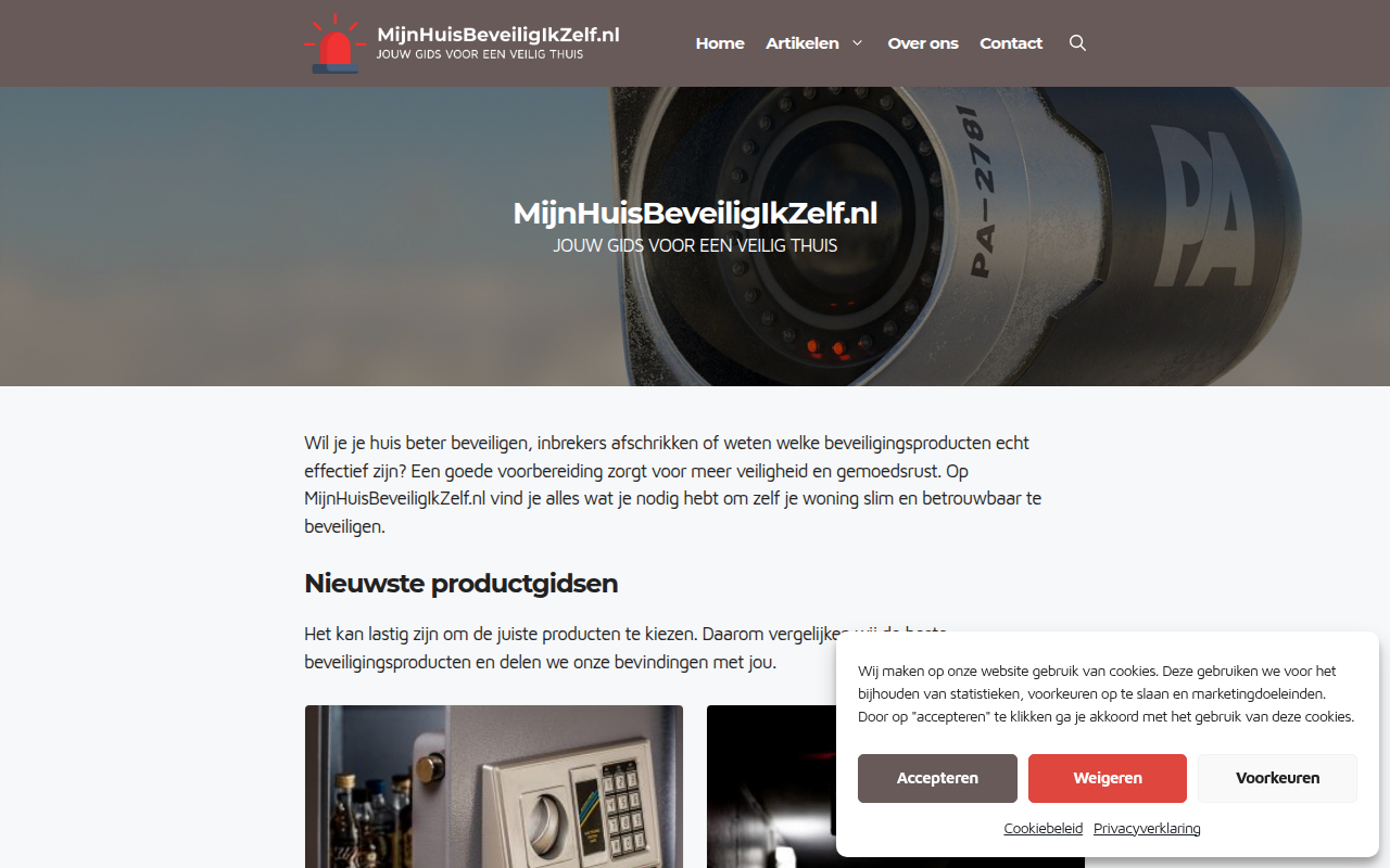 Screenshot van mijnhuisbeveiligikzelf.nl