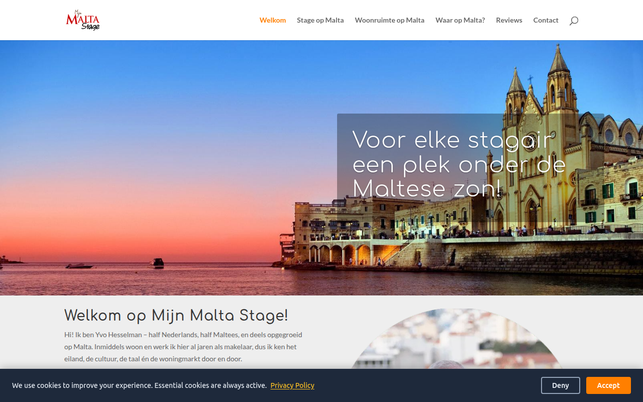 Screenshot van mijnmaltastage.nl