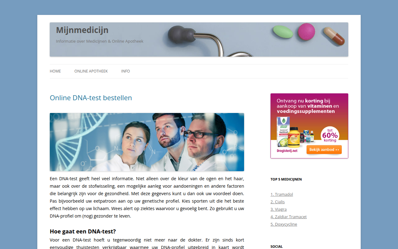 Screenshot van mijnmedicijn.net