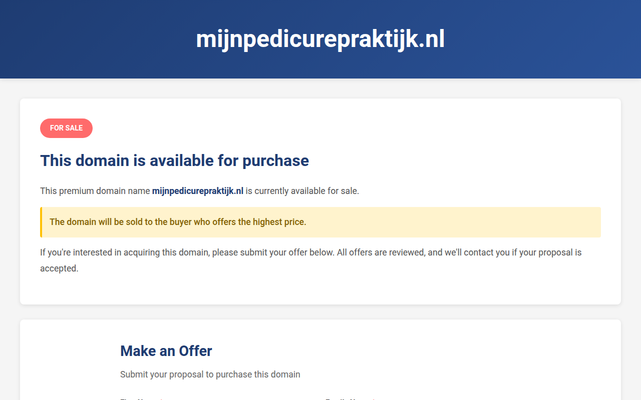 Screenshot van Mijnpedicurepraktijk