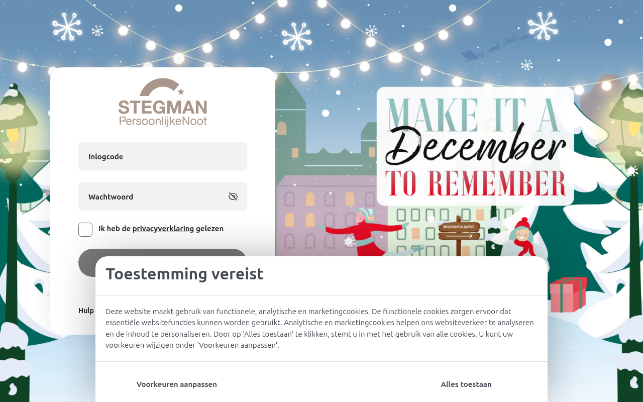 Screenshot van mijnpersoonlijkenoot.nl