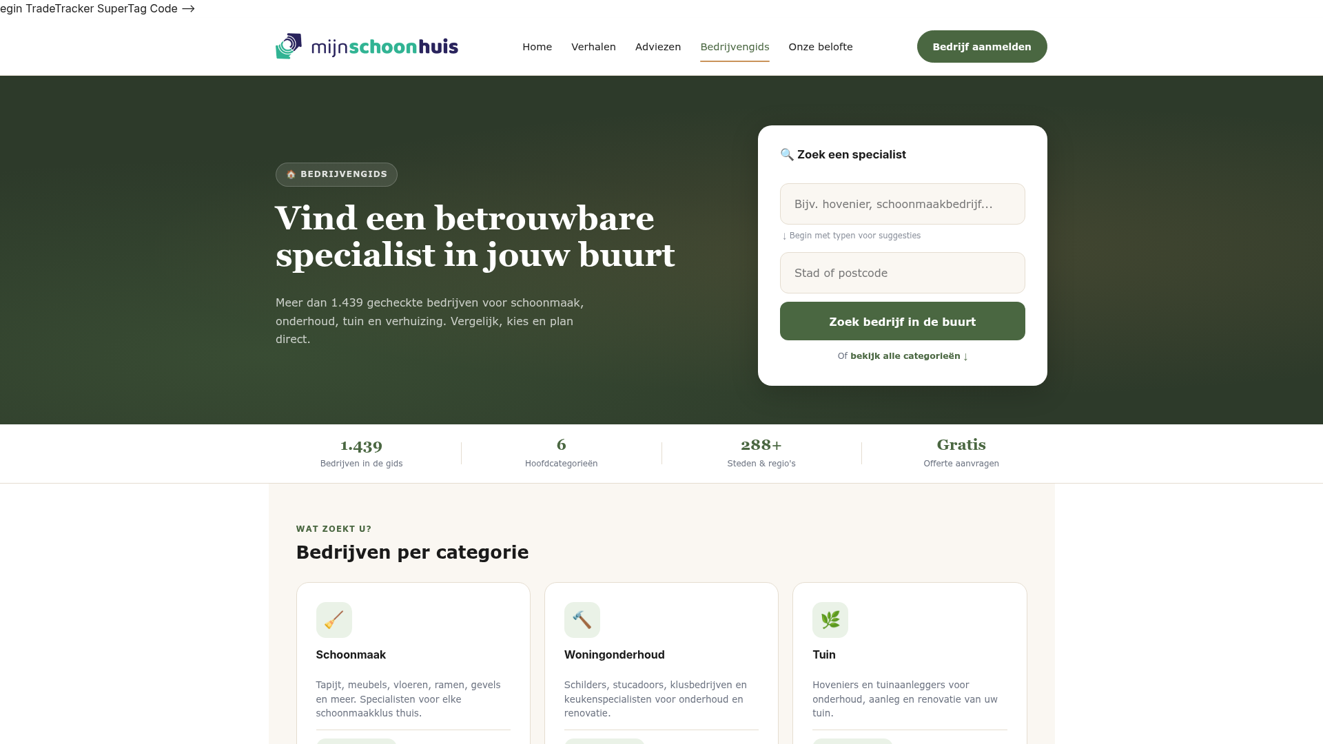 Screenshot van mijnschoonhuis.nl