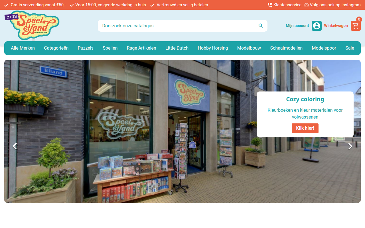 Screenshot van mijnspeeleiland.nl