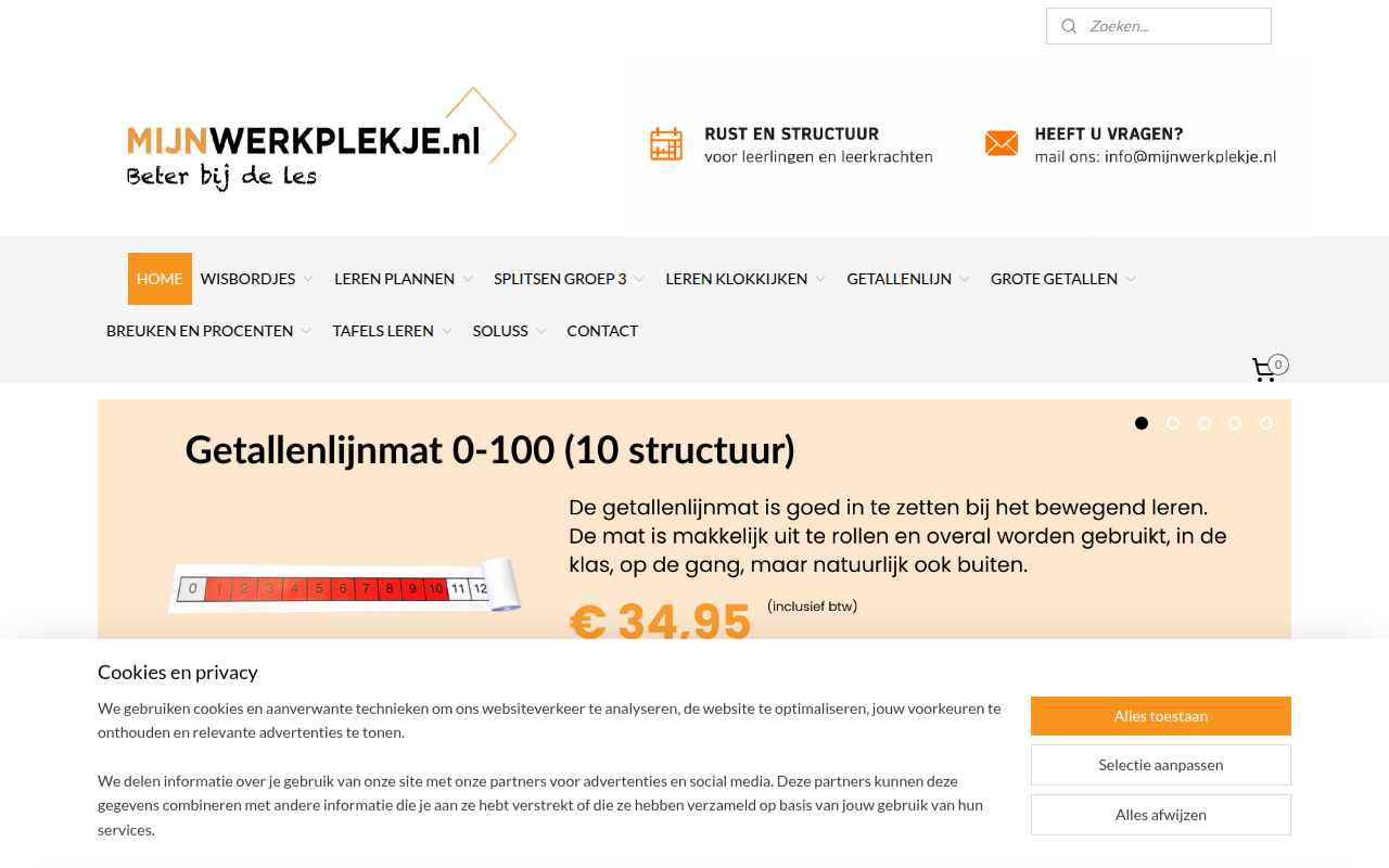 Screenshot van mijnwerkplekje.nl