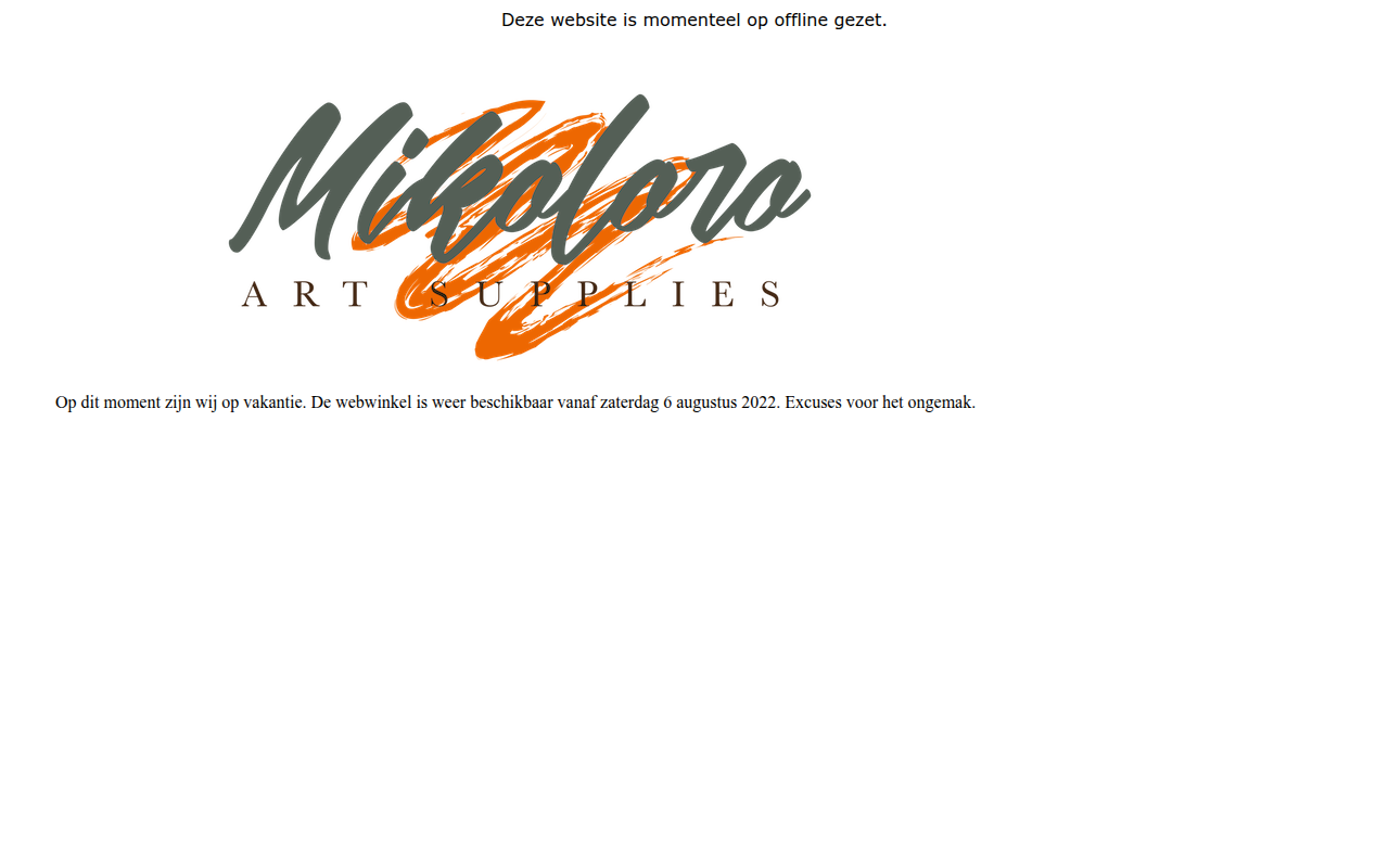 Screenshot van mikoloro.nl