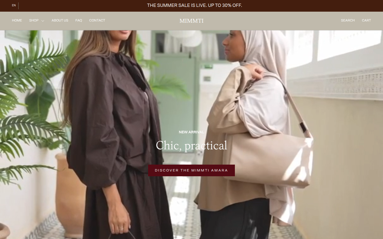 Screenshot van mimmti.com