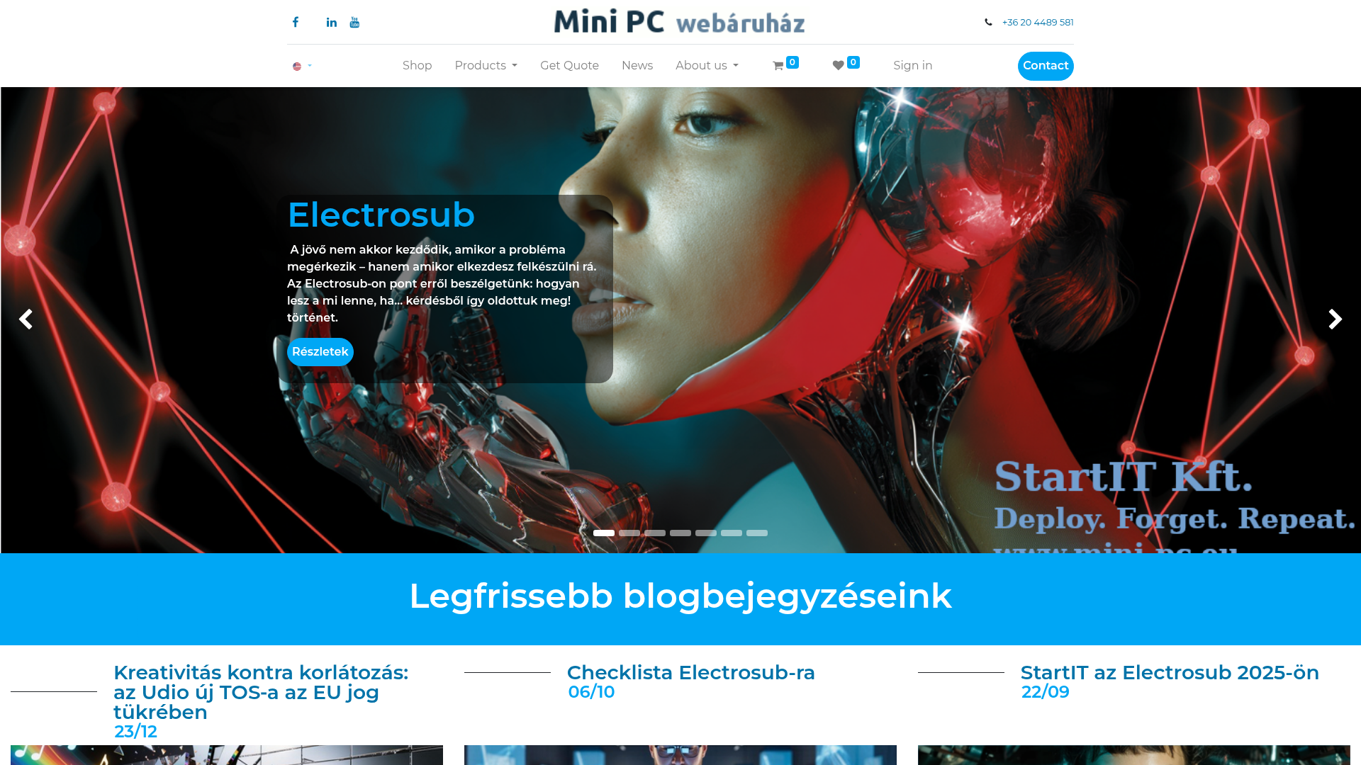 Screenshot van mini-pc.eu