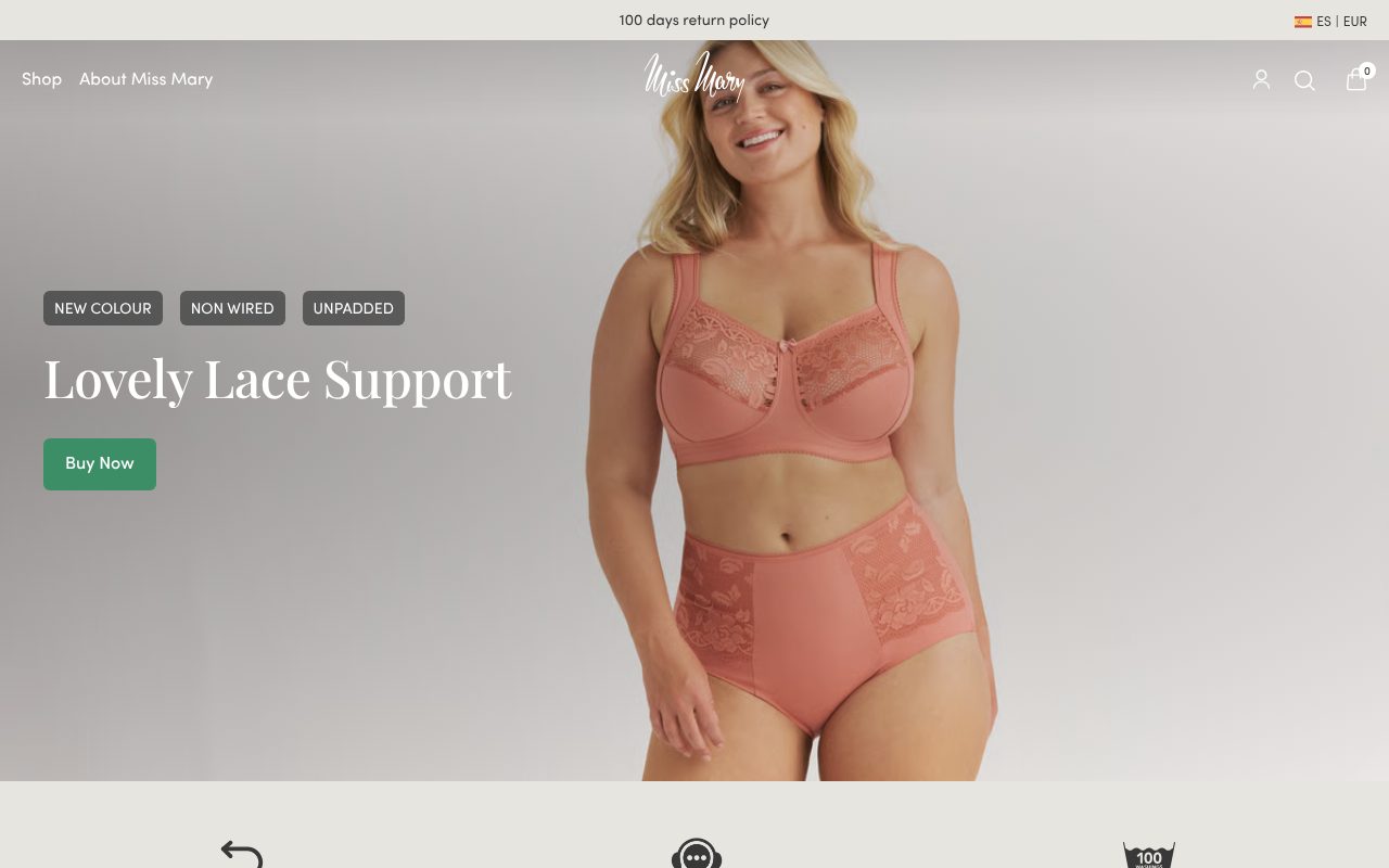 Screenshot van missmaryofsweden.com