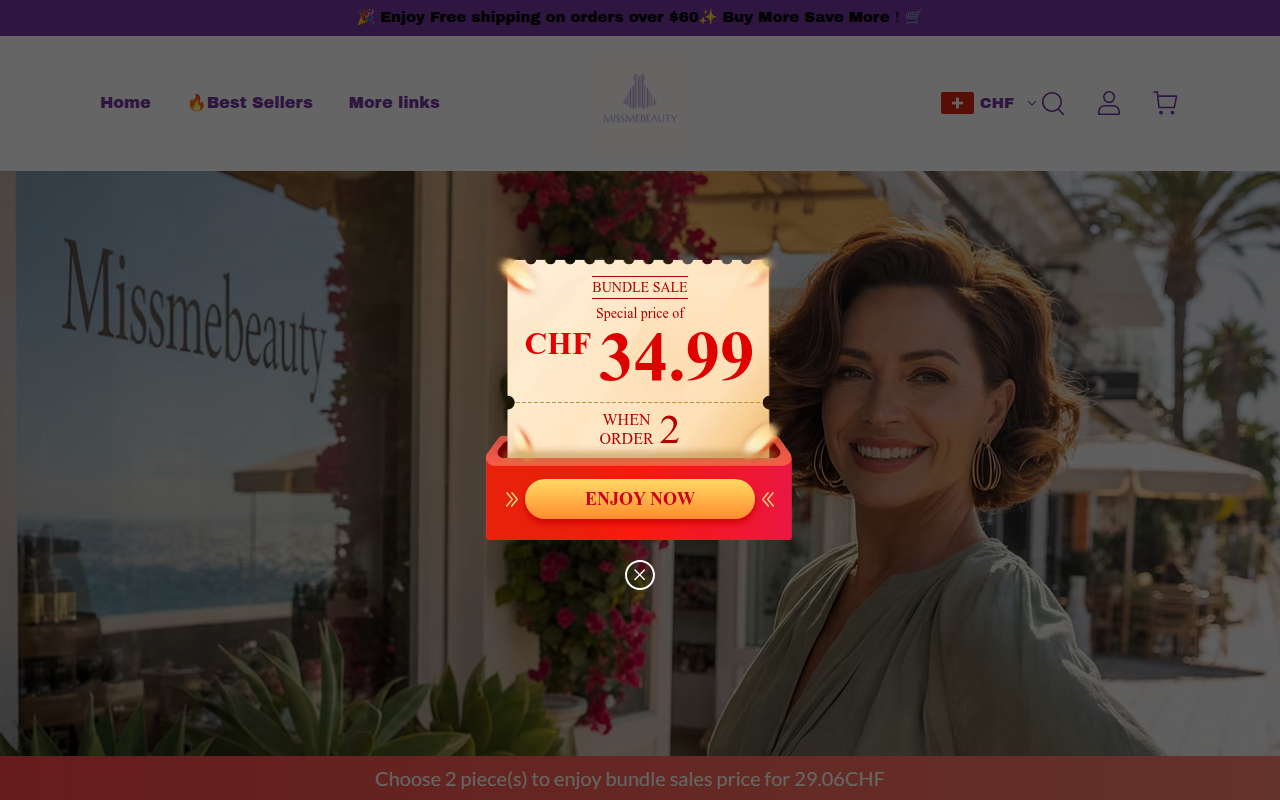Screenshot van missmebeauty.com