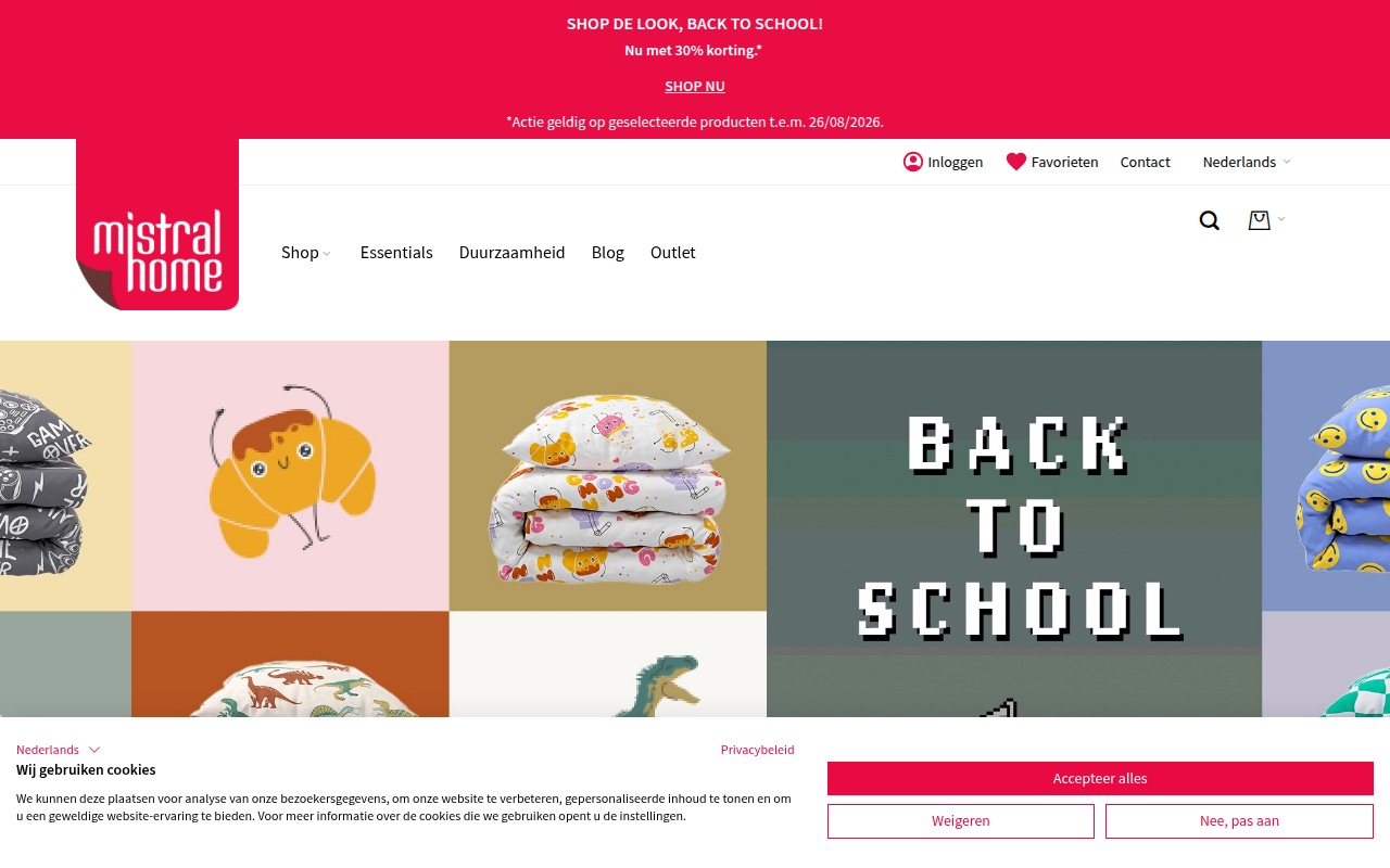 Screenshot van mistralhome.com