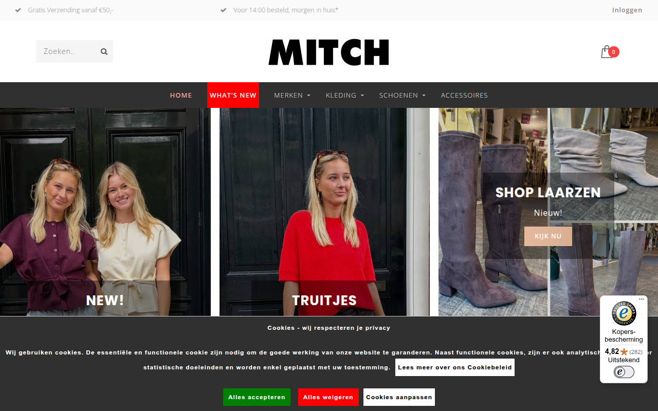 Screenshot van mitch.nl