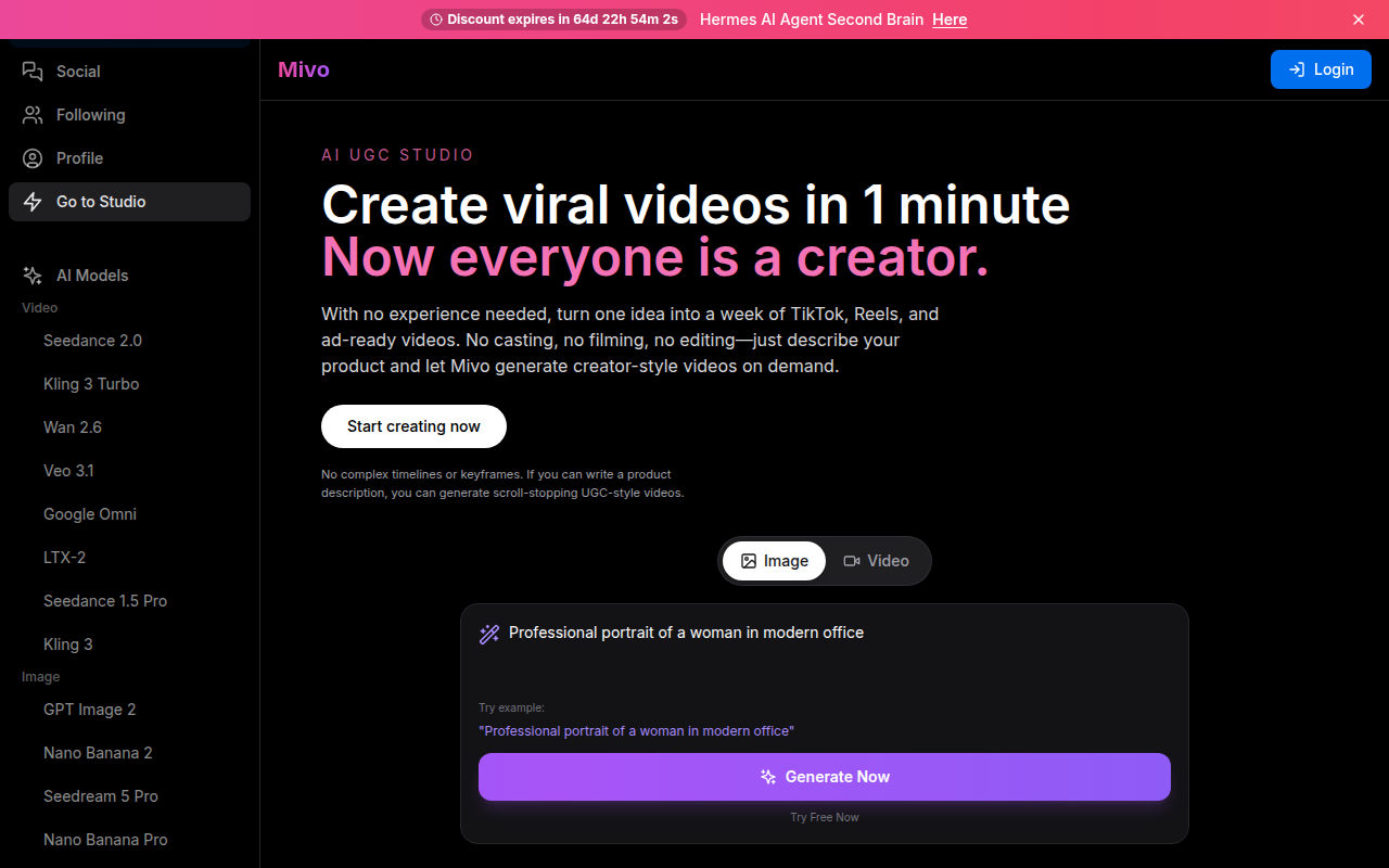 Screenshot van mivo.com