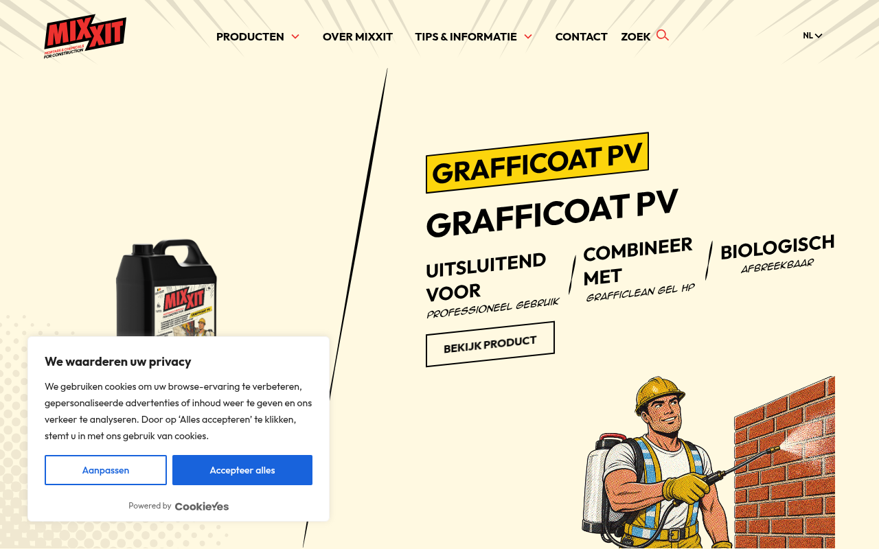Screenshot van mixxit.be