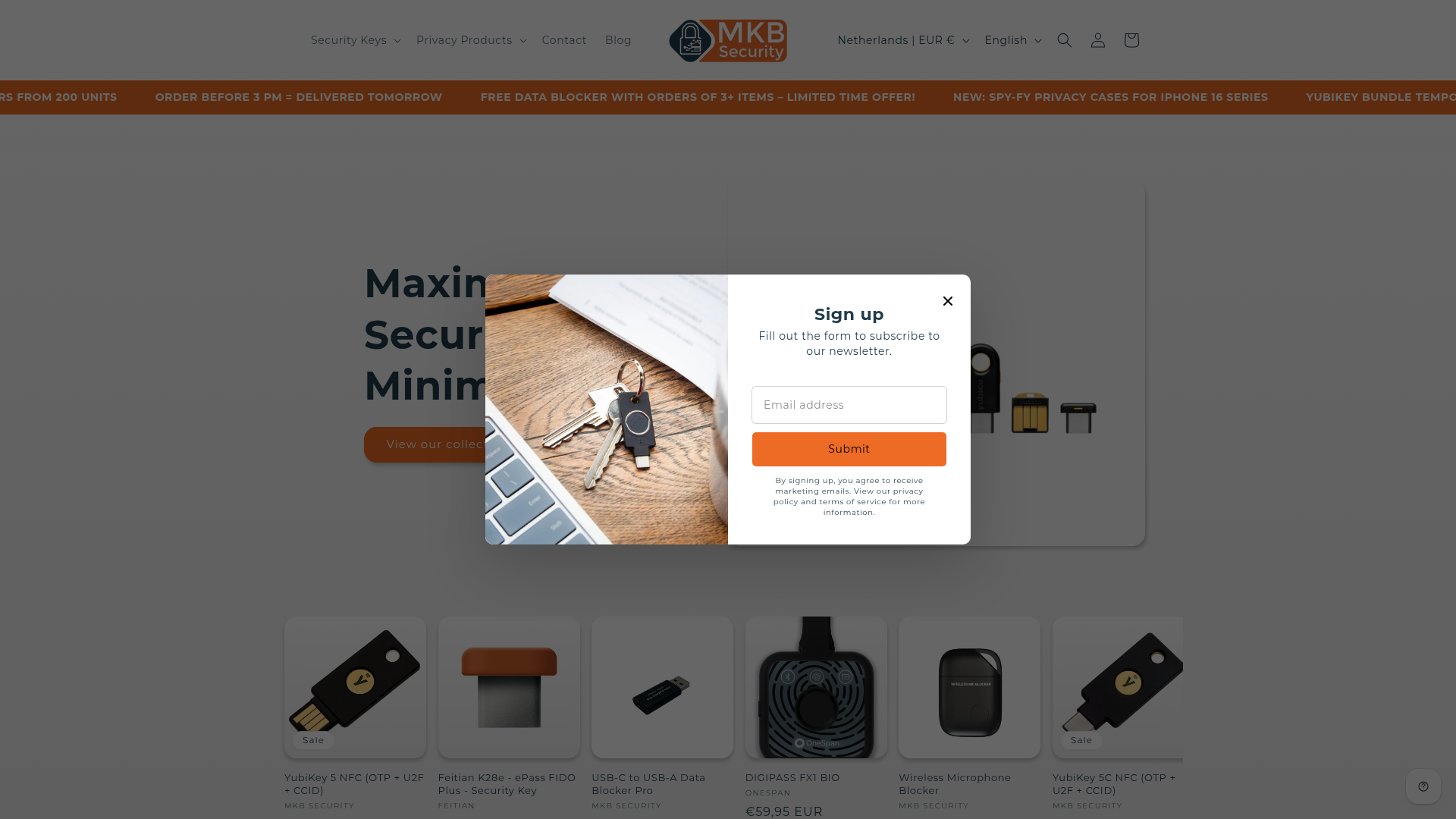 Screenshot van mkbsecurity.com