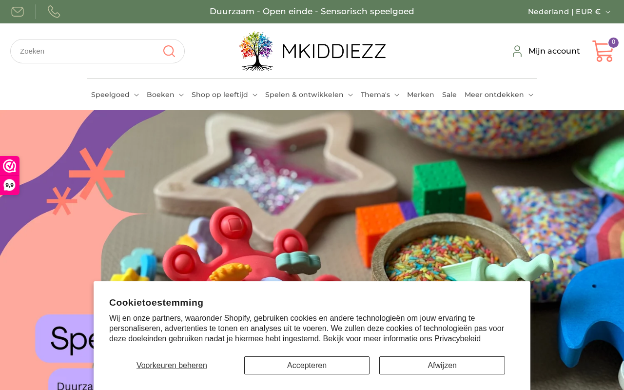 Screenshot van mkiddiezz.nl