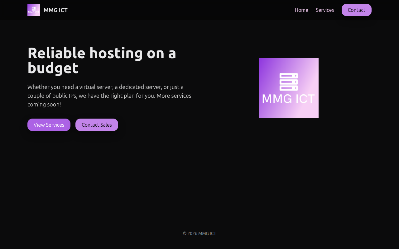 Screenshot van mmgict.nl