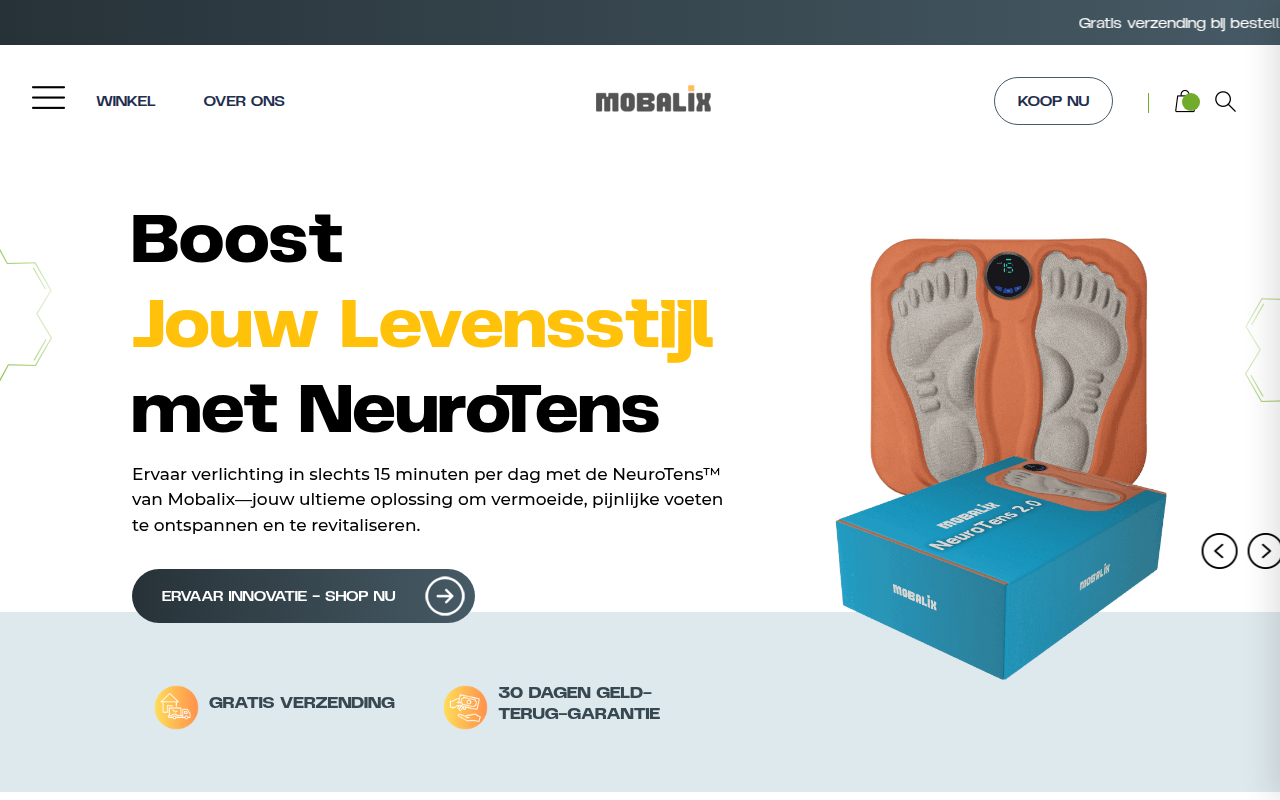 Screenshot van mobalix.nl