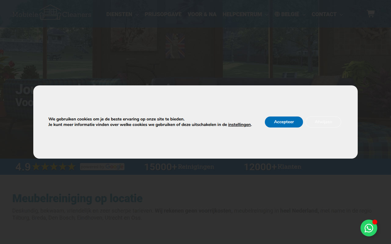 Screenshot van mobielecleaners.nl