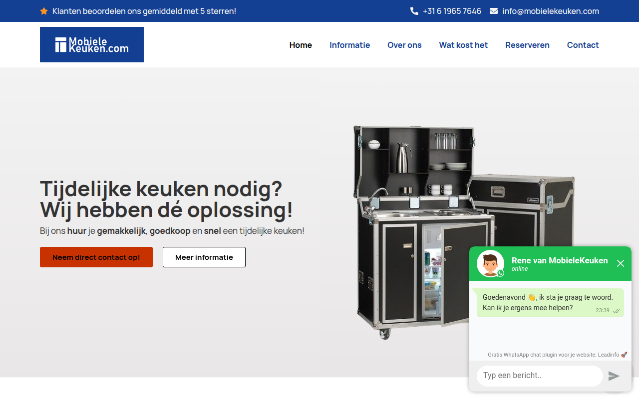 Screenshot van mobielekeuken.com