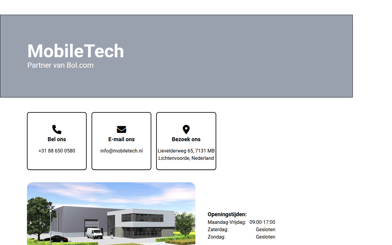 Screenshot van mobiletech.nl