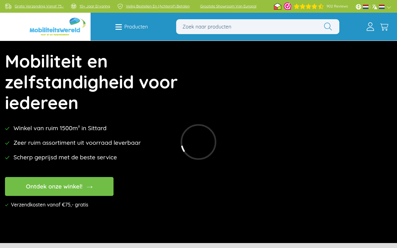Screenshot van mobiliteitswereld.com