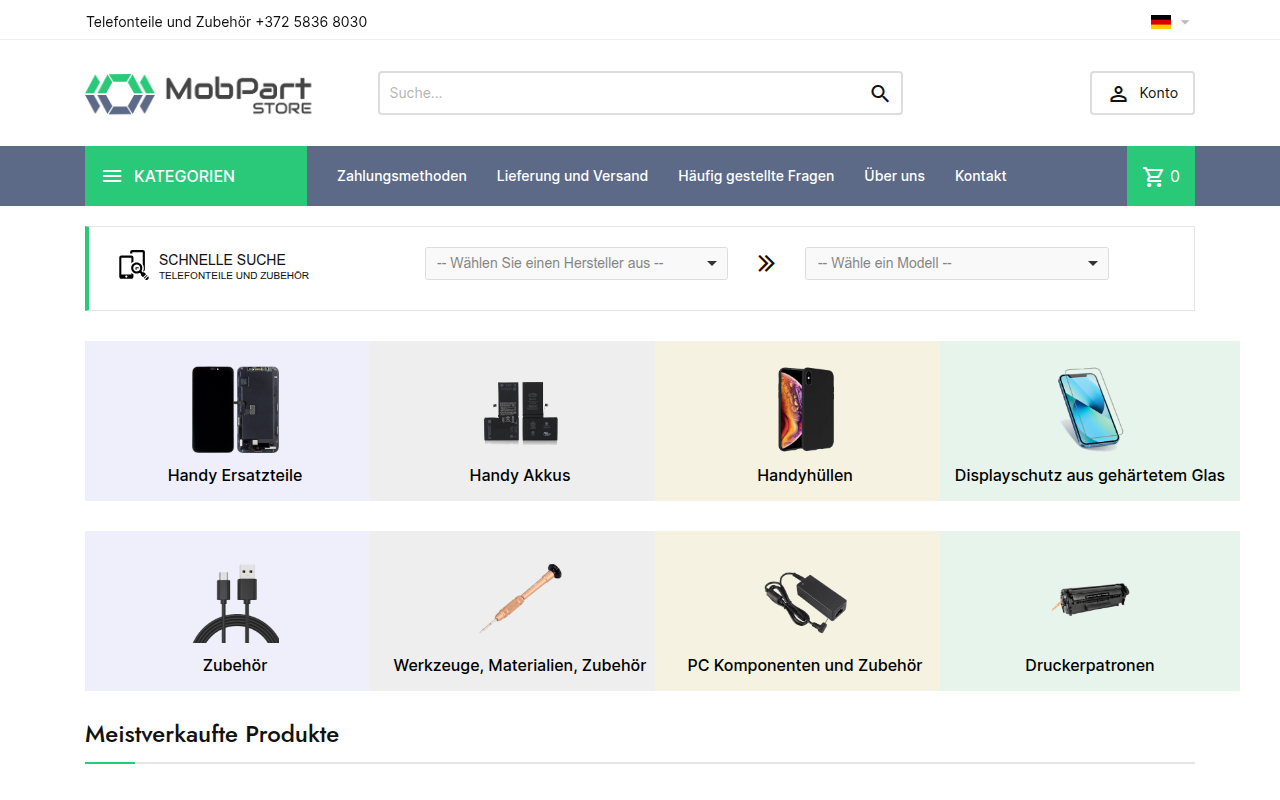 Screenshot van mobpartstore.de
