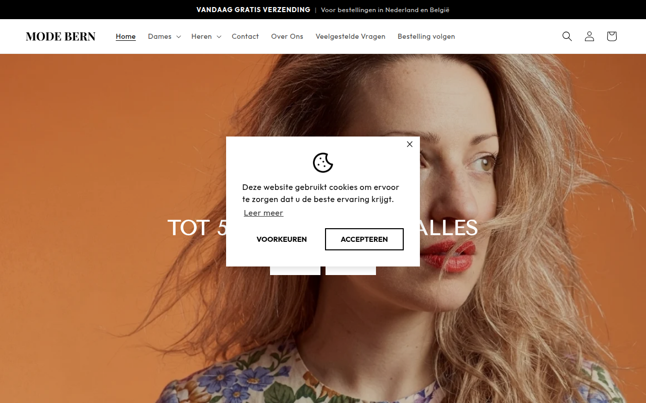 Screenshot van mode-bern.com
