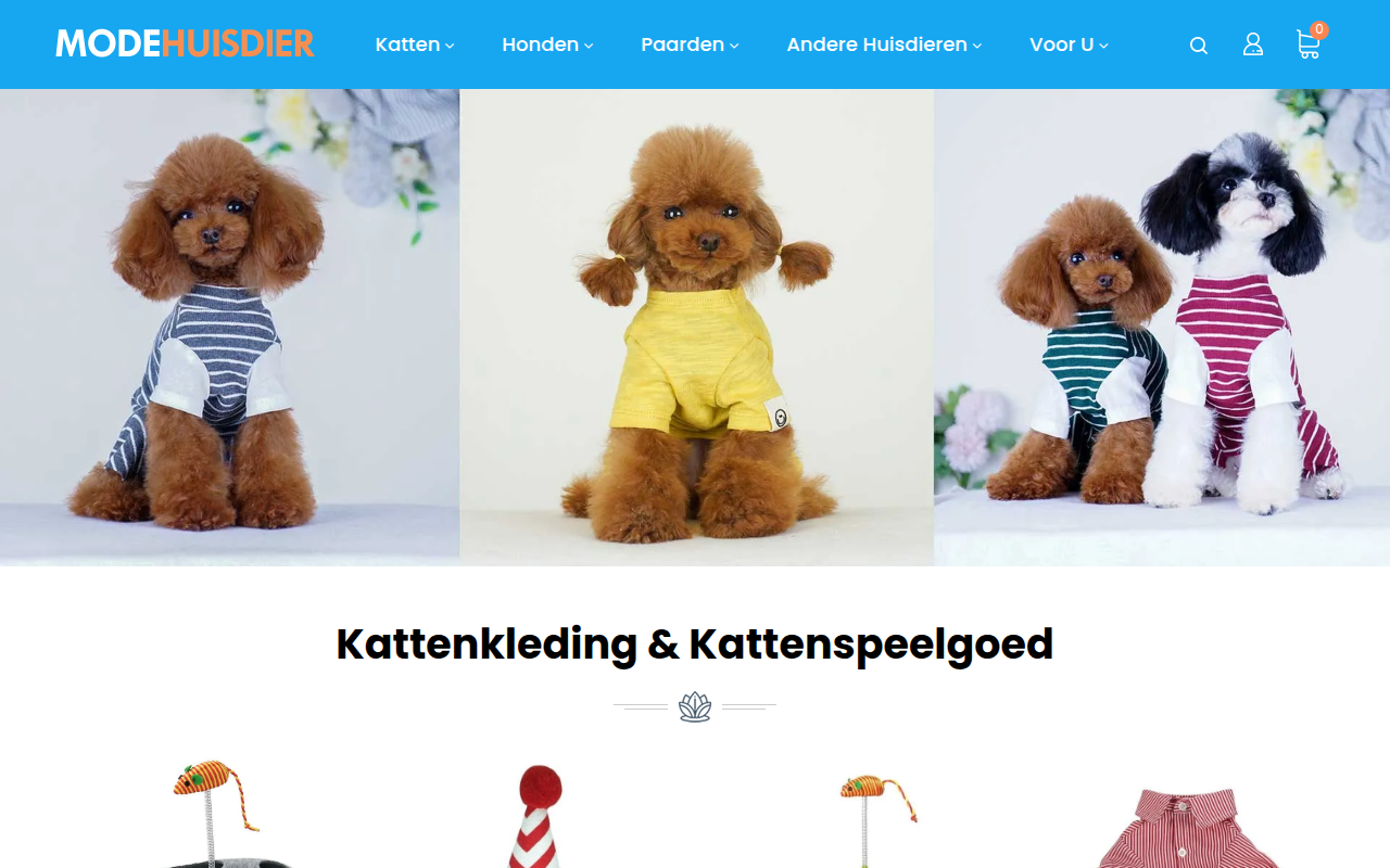 Screenshot van modehuisdier.com