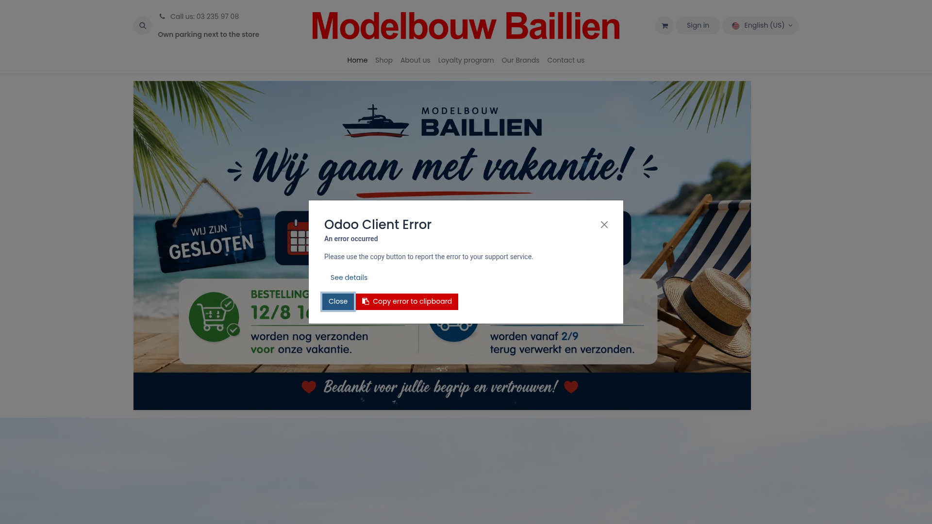 Screenshot van modelbouw-baillien.be