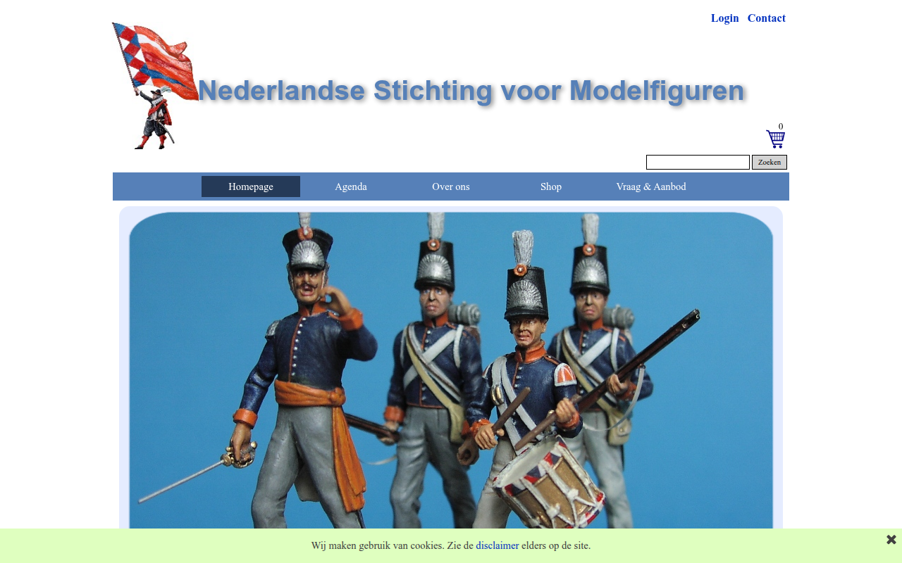 Screenshot van modelfiguren.nl