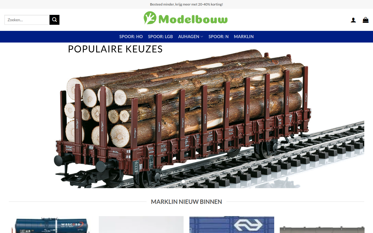 Screenshot van modelsgoedkoops.com