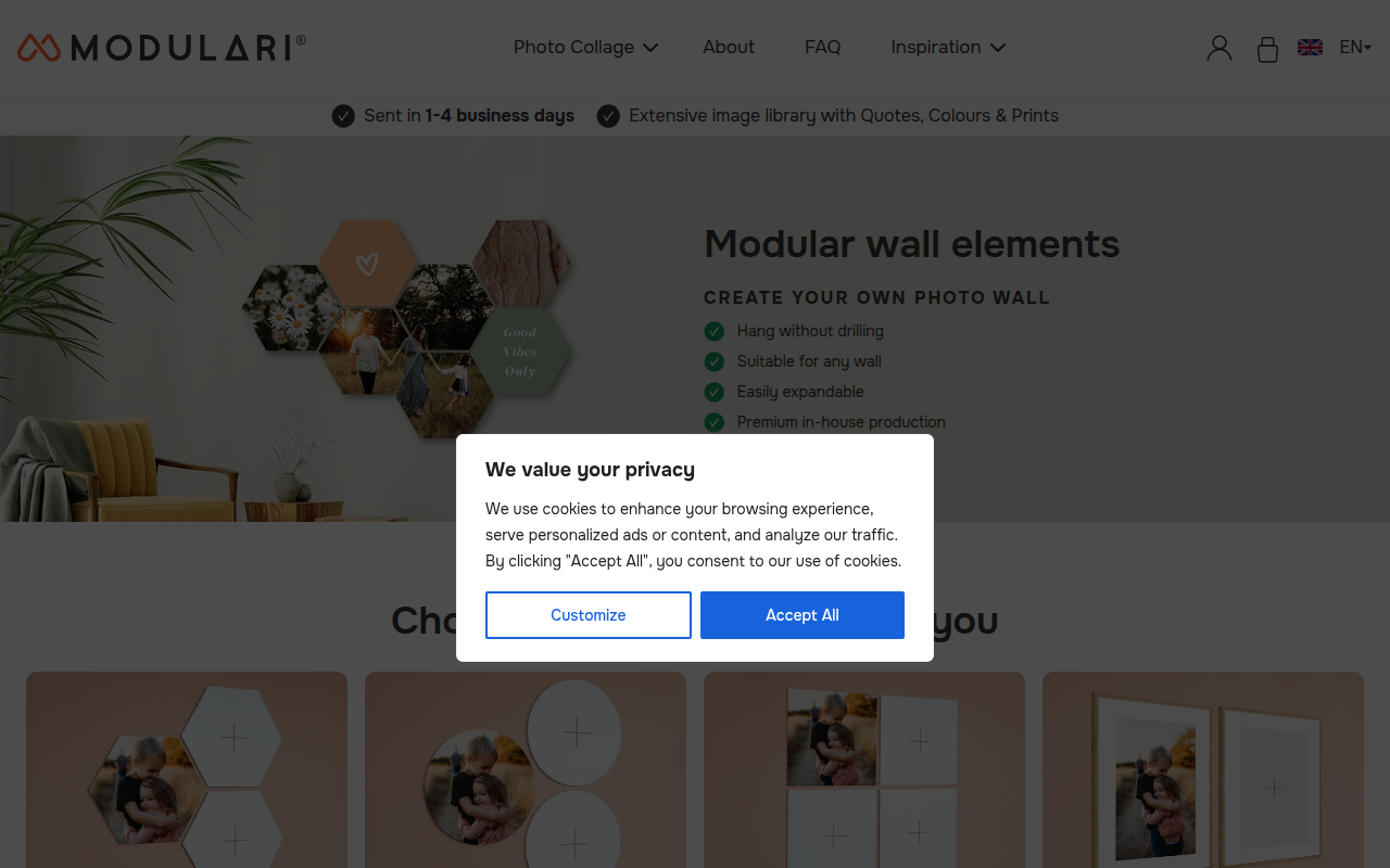 Screenshot van modulari.com