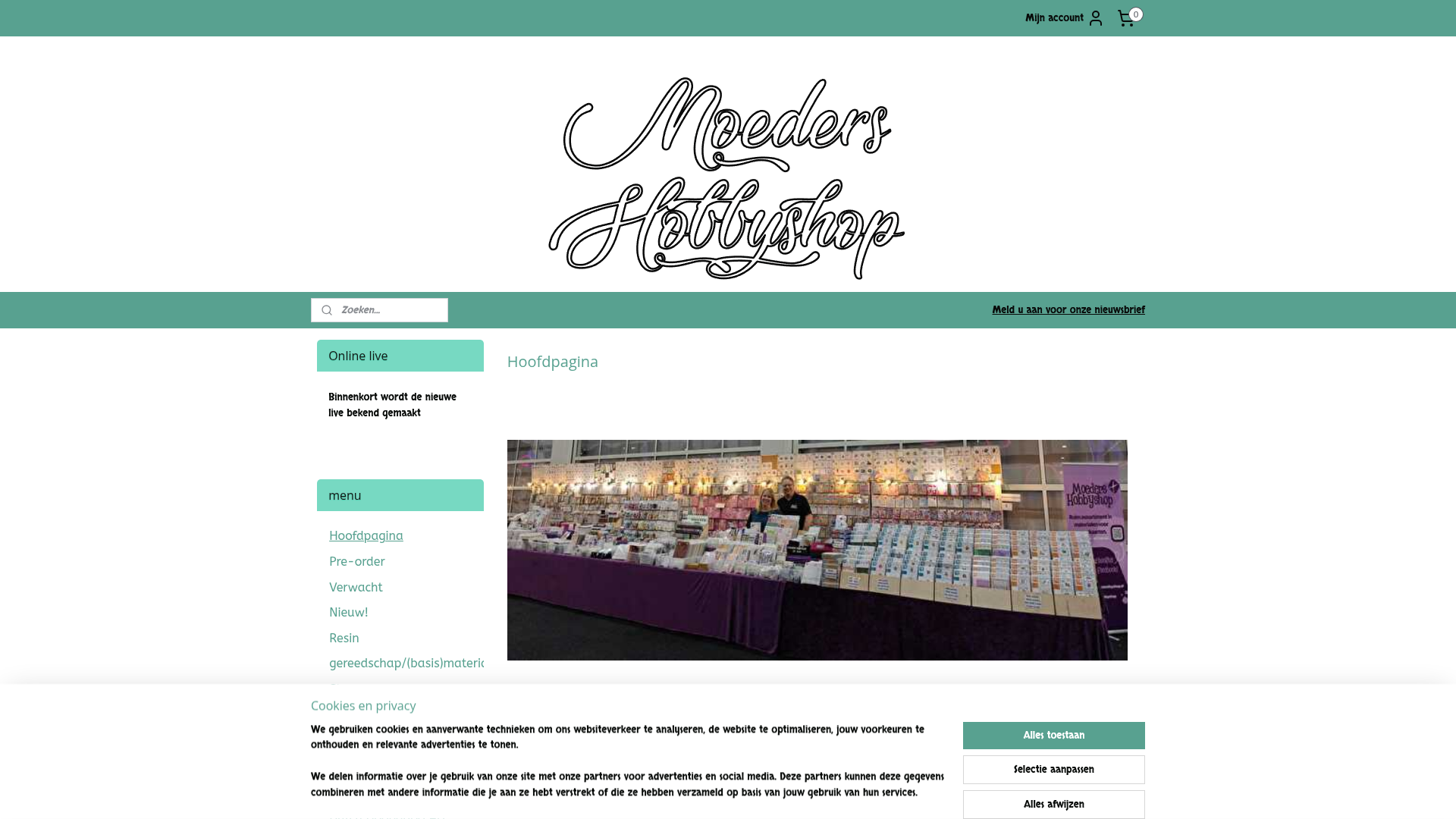 Screenshot van moedershobbyshop.nl