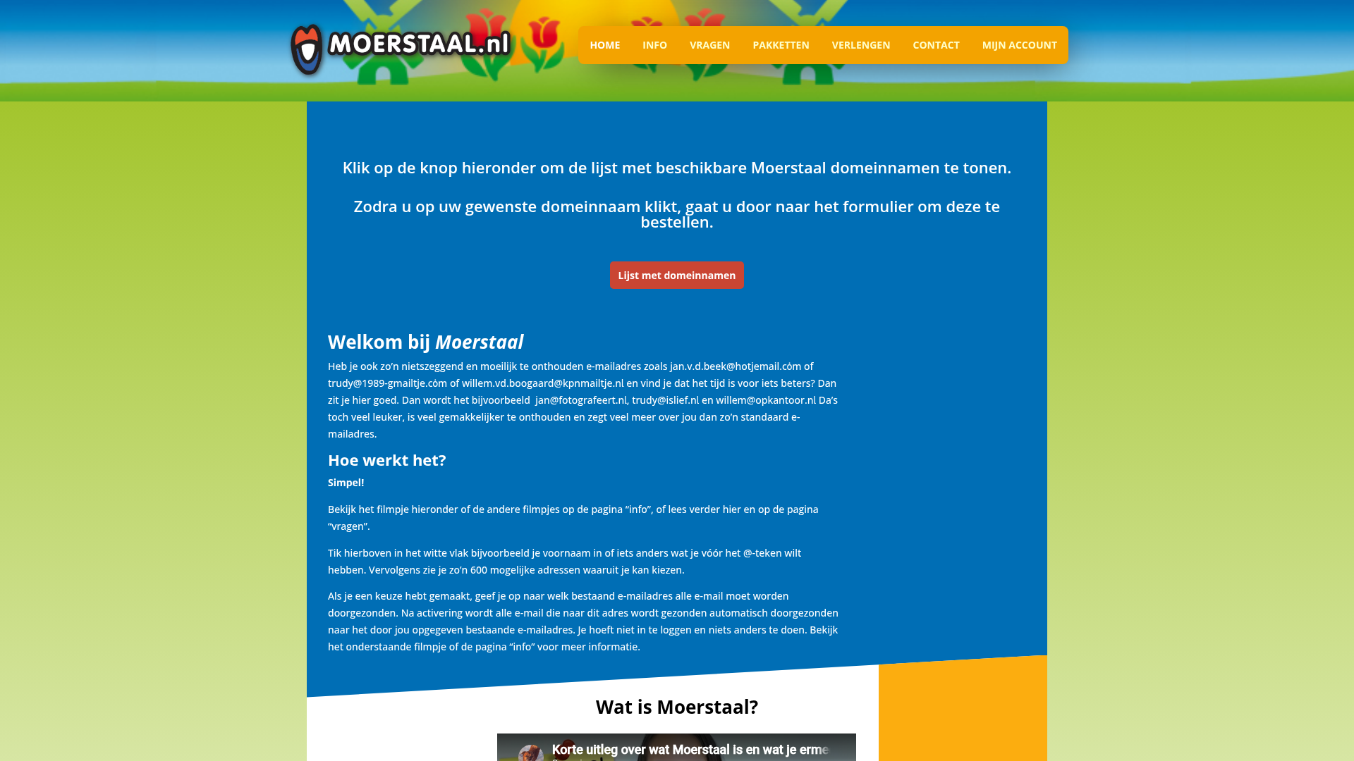 Screenshot van moerstaal.nl