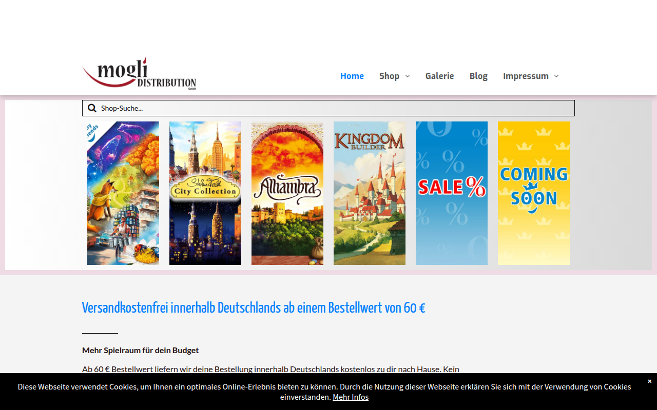 Screenshot van mogli-distribution.com