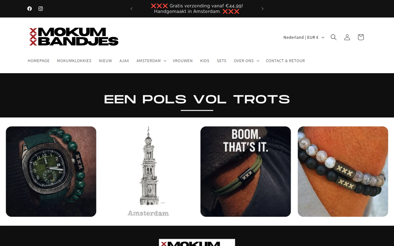 Screenshot van mokumbandjes.nl