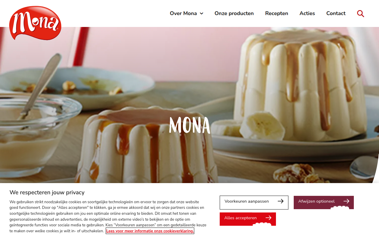 Screenshot van mona.nl