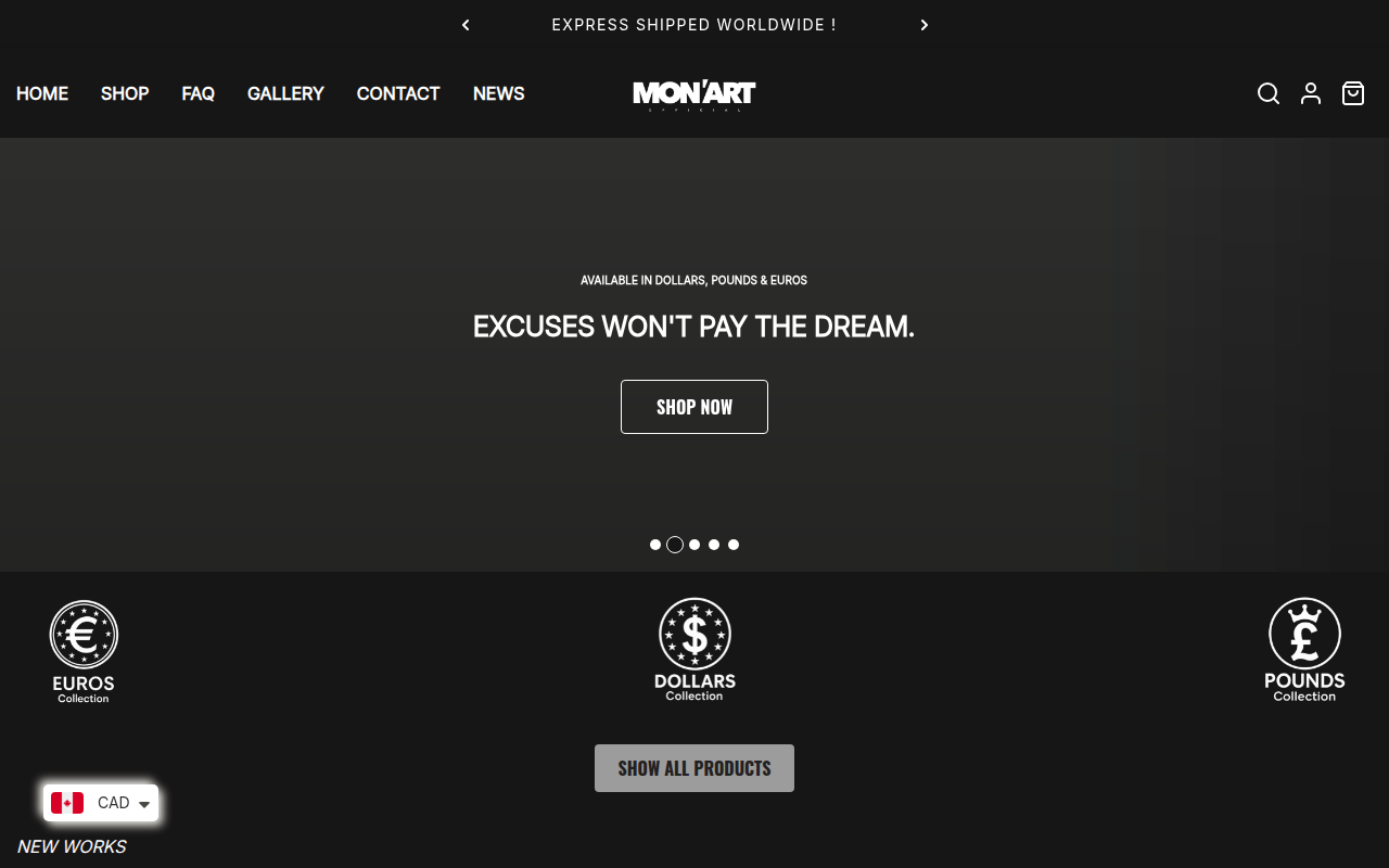 Screenshot van monartofficial.com
