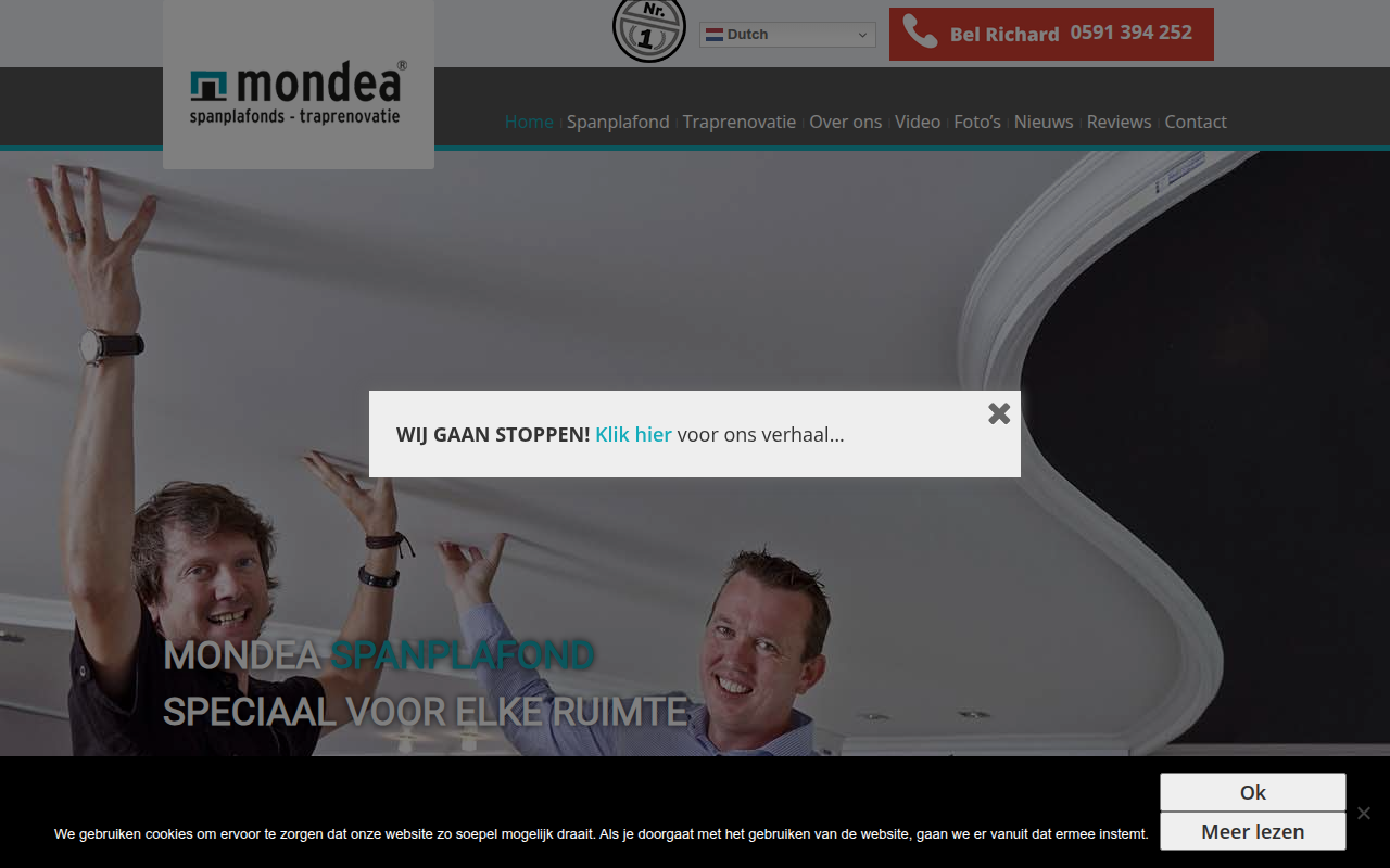 Screenshot van mondea.nl