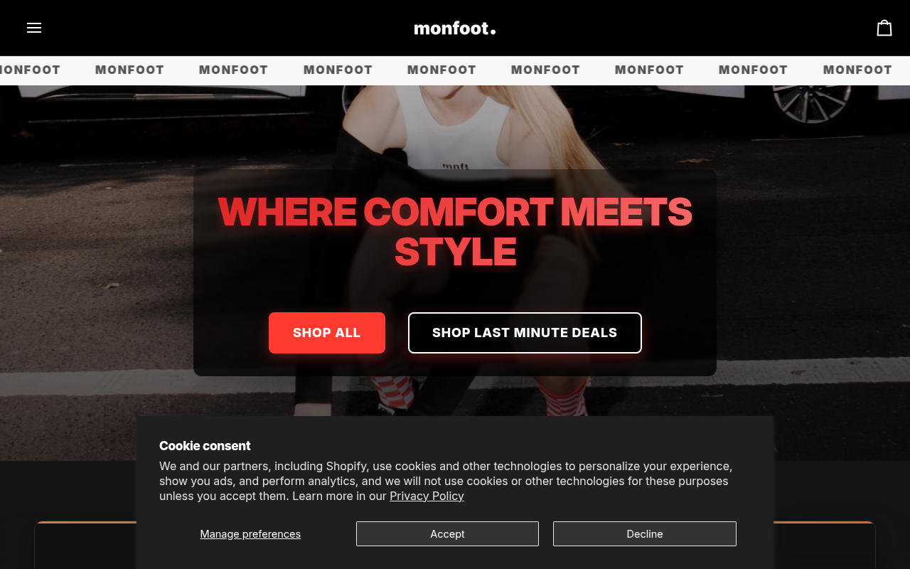 Screenshot van monfootsocks.com