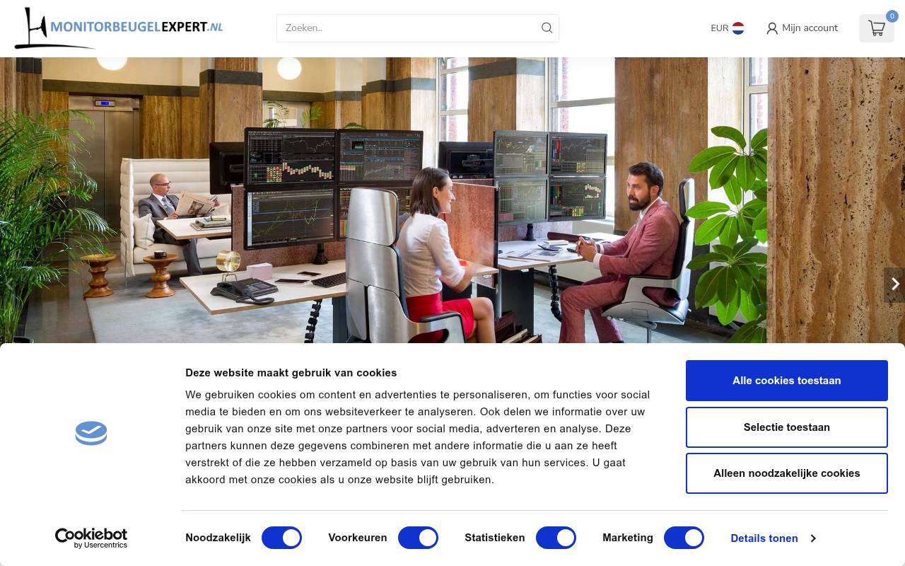 Screenshot van monitorbeugelexpert.nl