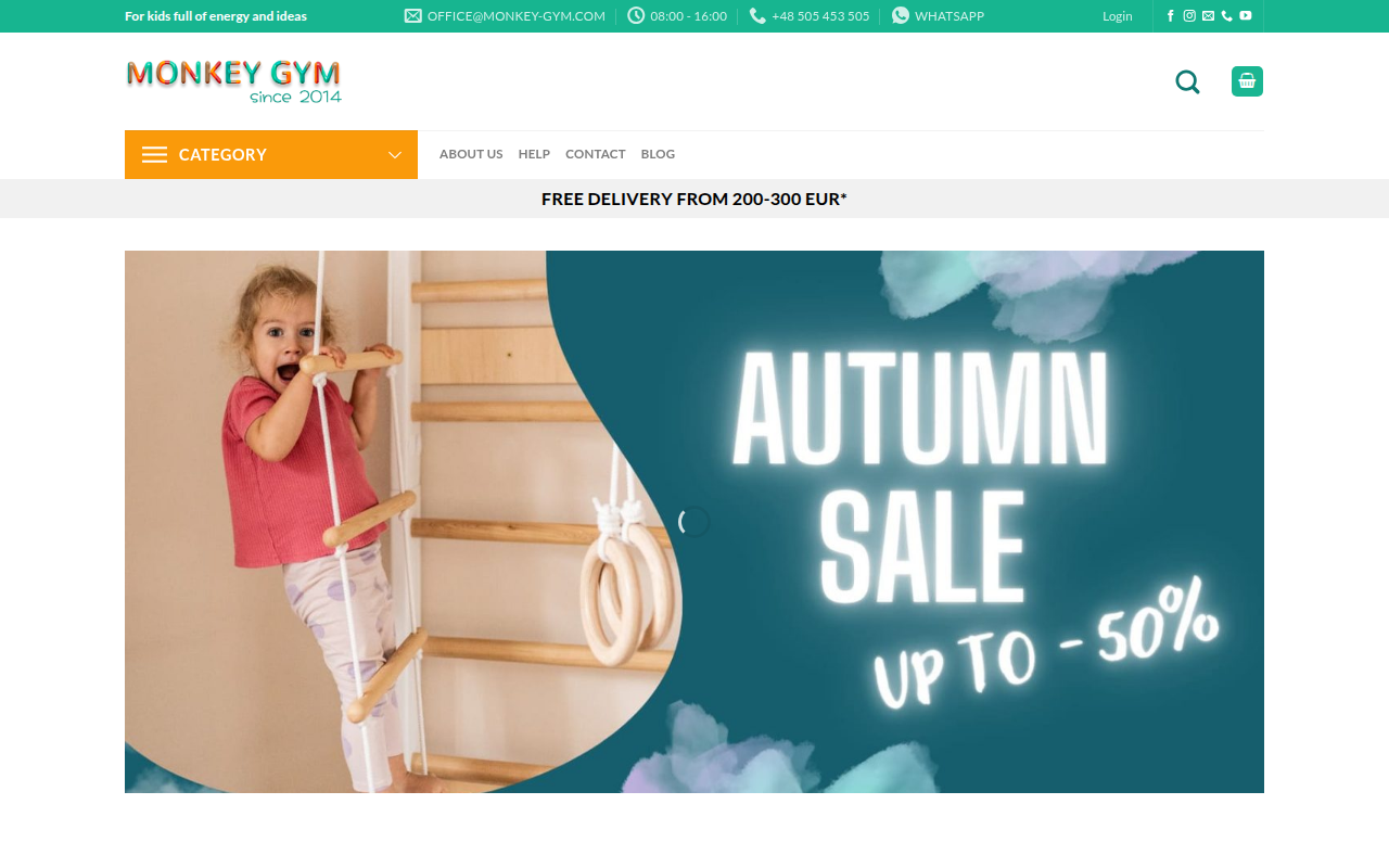 Screenshot van monkey-gym.com