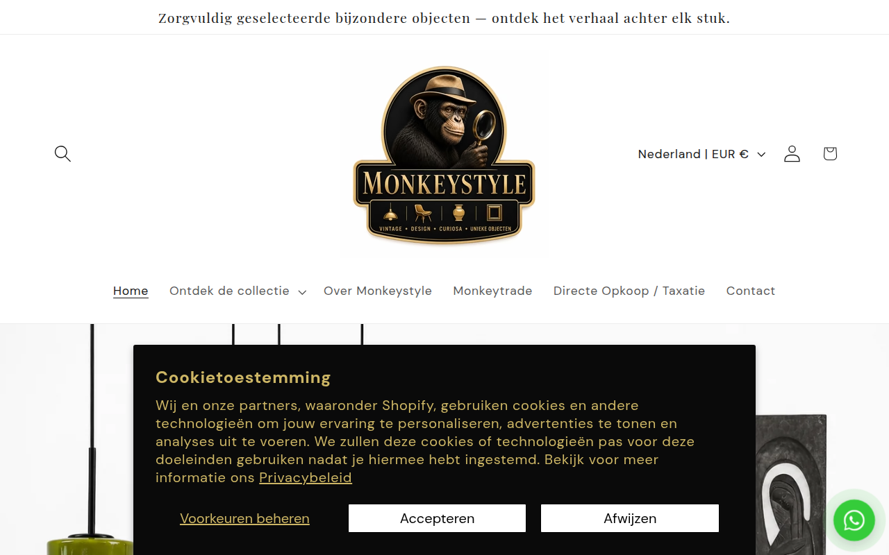 Screenshot van monkeystyle.nl