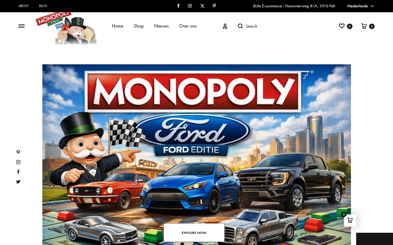 Screenshot van monopolystore.eu