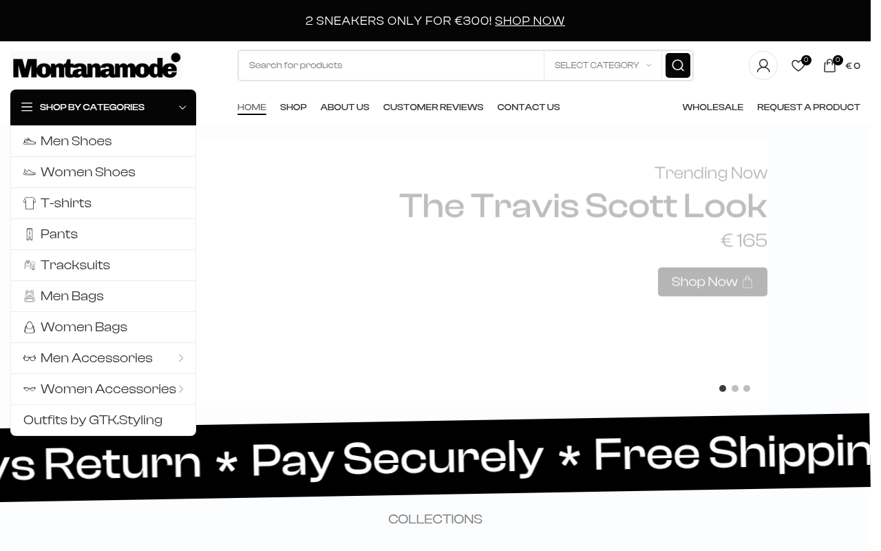 Screenshot van montanamode.com
